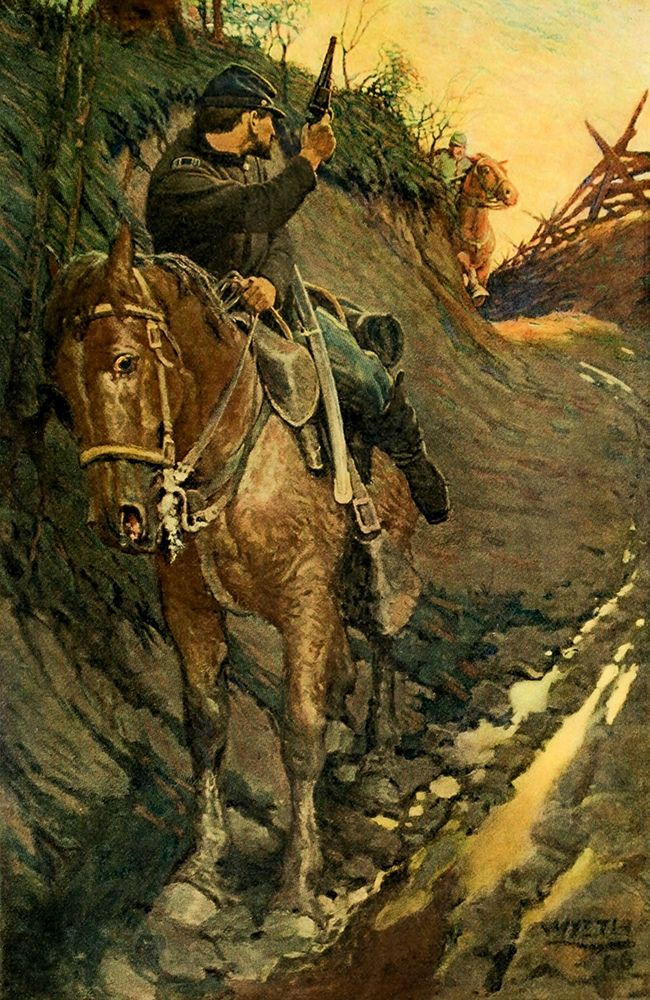 I got behind a turn and fired art print by Newell Wyeth for $57.95 CAD
