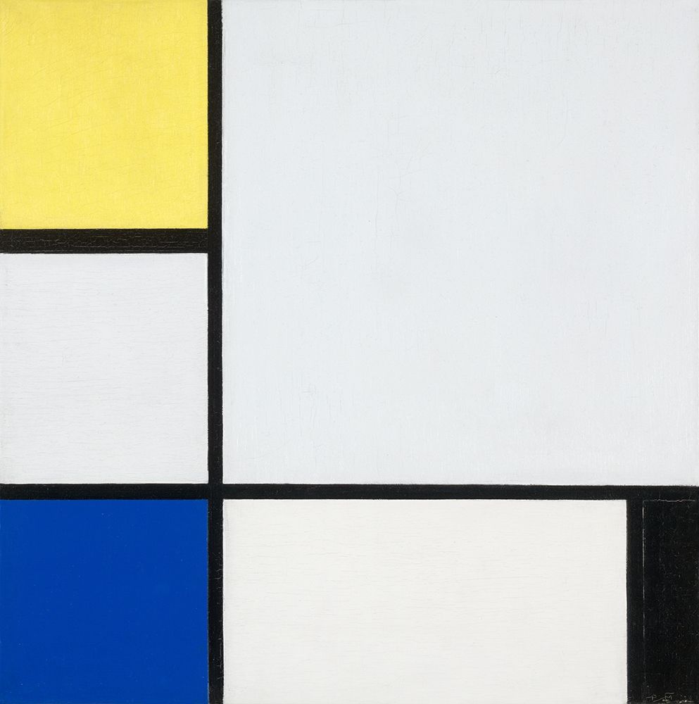 Composition with Yellow-Blue-Black and Light Blue art print by Piet Mondrian for $57.95 CAD