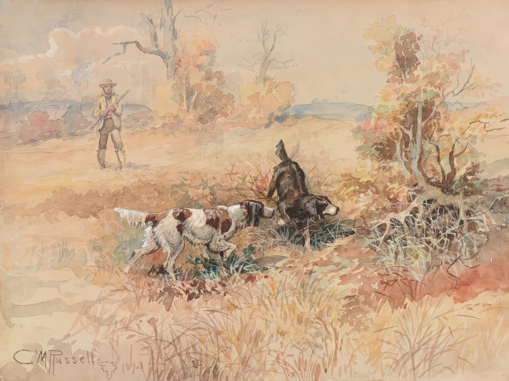 Huntsman and Dogs art print by Charles Marion Russell for $57.95 CAD