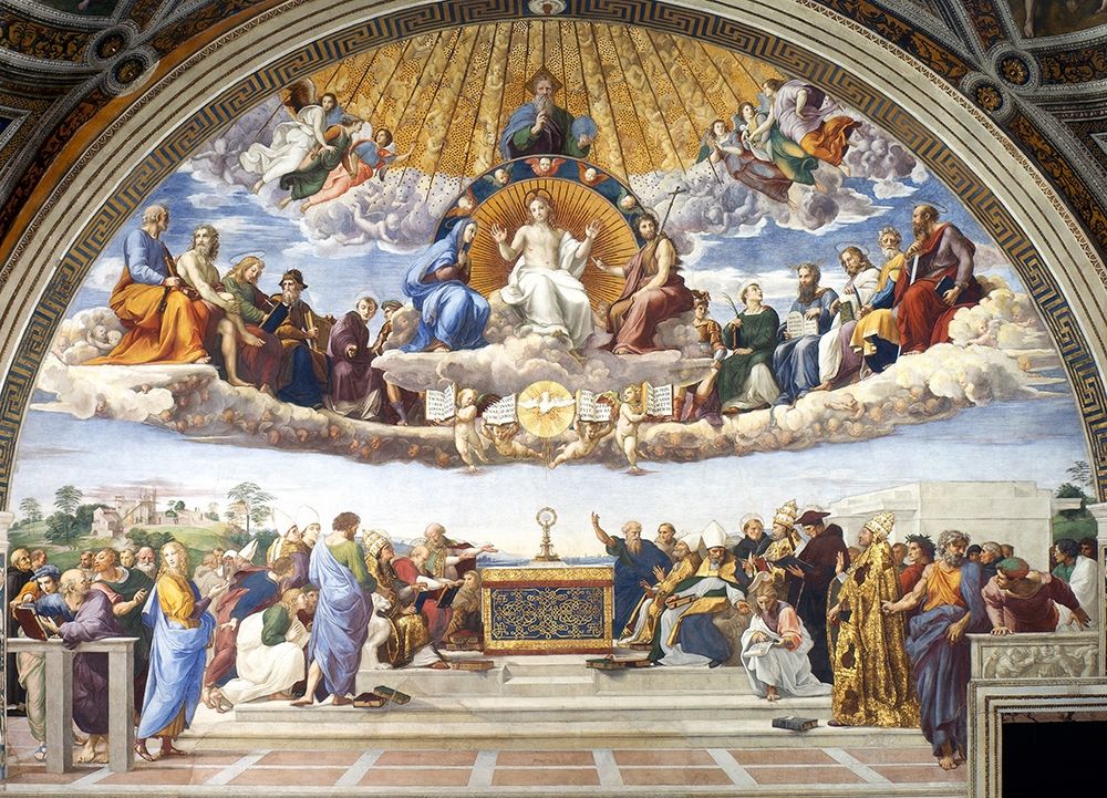Disputation of the Holy Sacrament art print by Raphael for $57.95 CAD