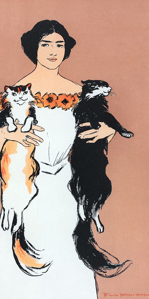 Woman Holding Cats art print by Edward Penfield for $57.95 CAD