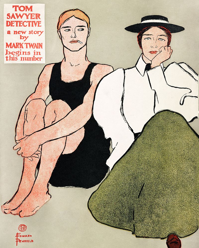 Two Seated women art print by Edward Penfield for $57.95 CAD