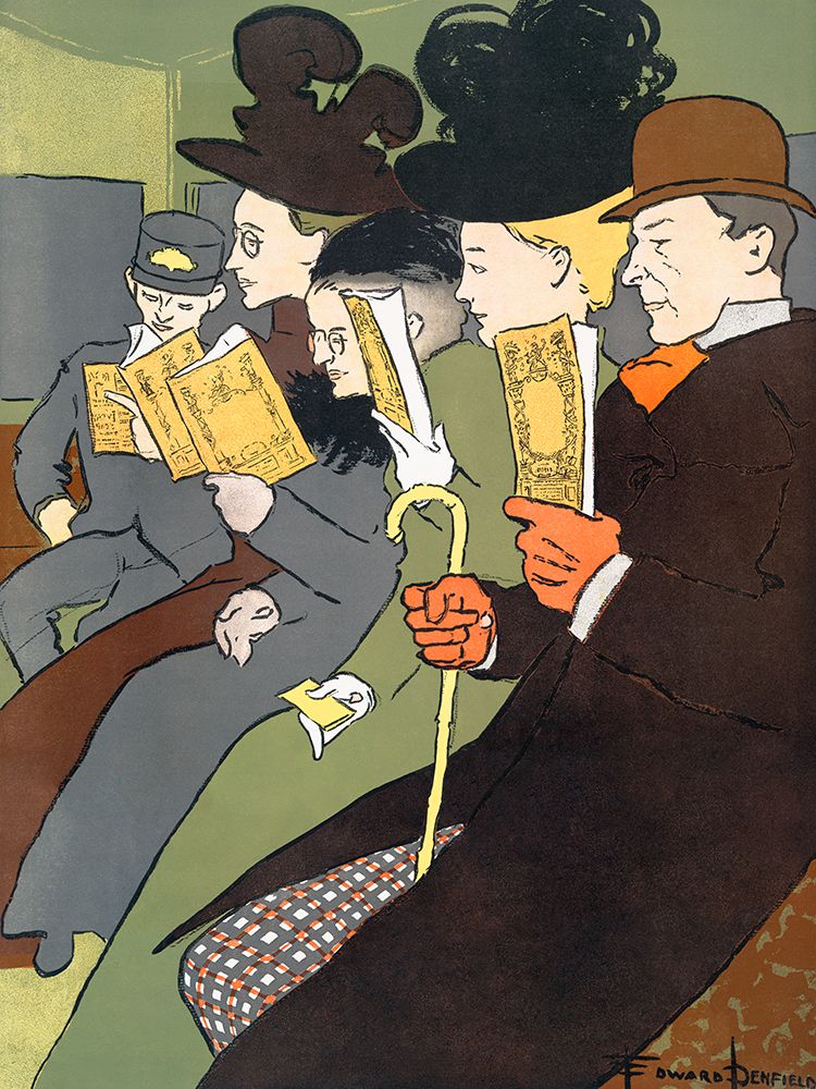 People Reading Books art print by Edward Penfield for $57.95 CAD