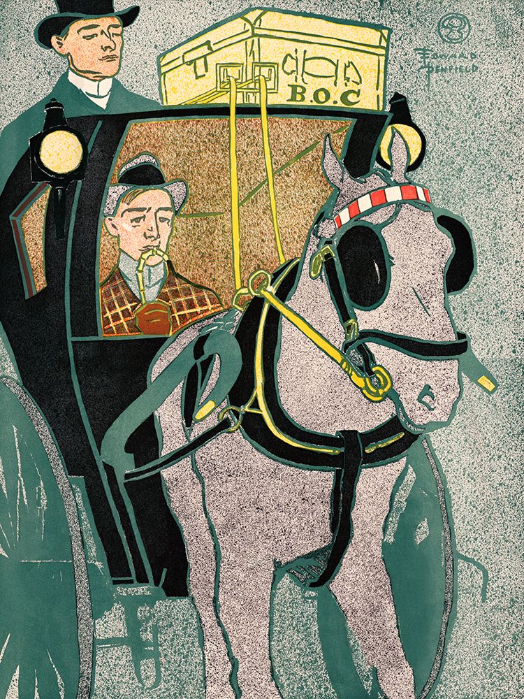Man in Carriage  art print by Edward Penfield for $57.95 CAD