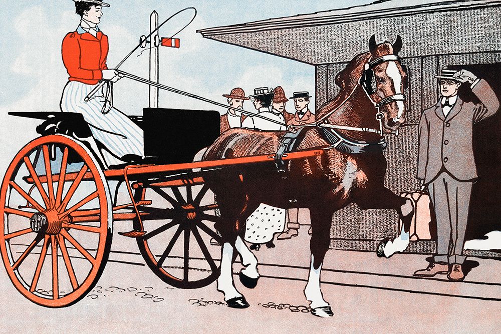 Woman in a Horse Carriage art print by Edward Penfield for $57.95 CAD