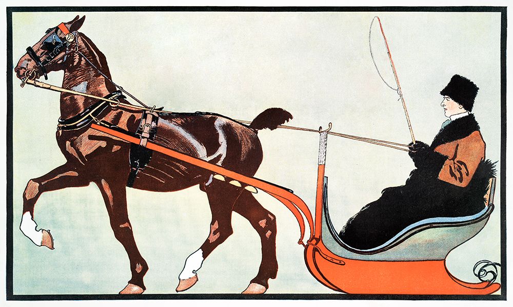 Man in Carriage art print by Edward Penfield for $57.95 CAD