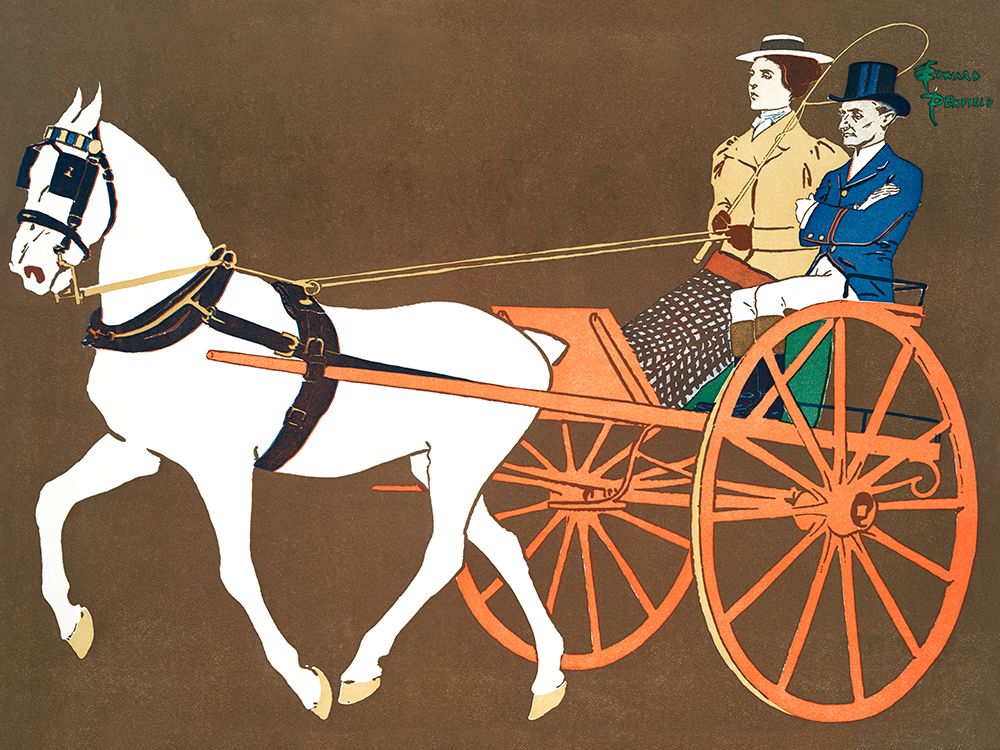 Woman in Carriage art print by Edward Penfield for $57.95 CAD