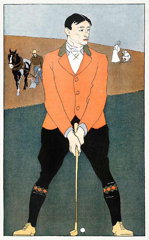 Golf Player 1898 art print by Edward Penfield for $57.95 CAD