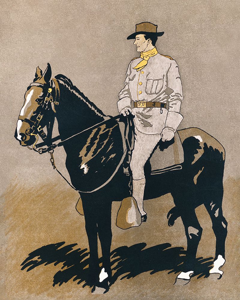 Soldier Riding a Horse art print by Edward Penfield for $57.95 CAD