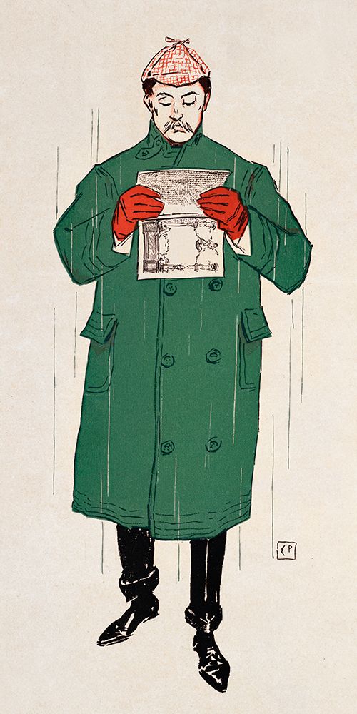 Man Reading Book art print by Edward Penfield for $57.95 CAD