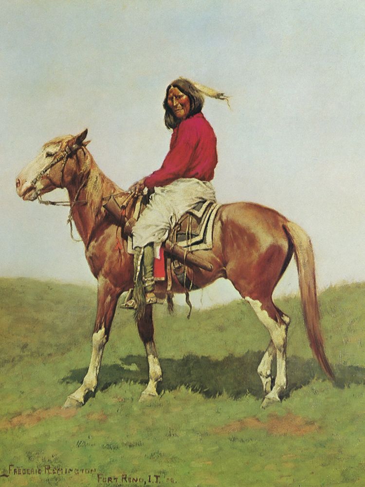 Indian Warrior on Horse-Fort Reno art print by Frederic Remington for $57.95 CAD
