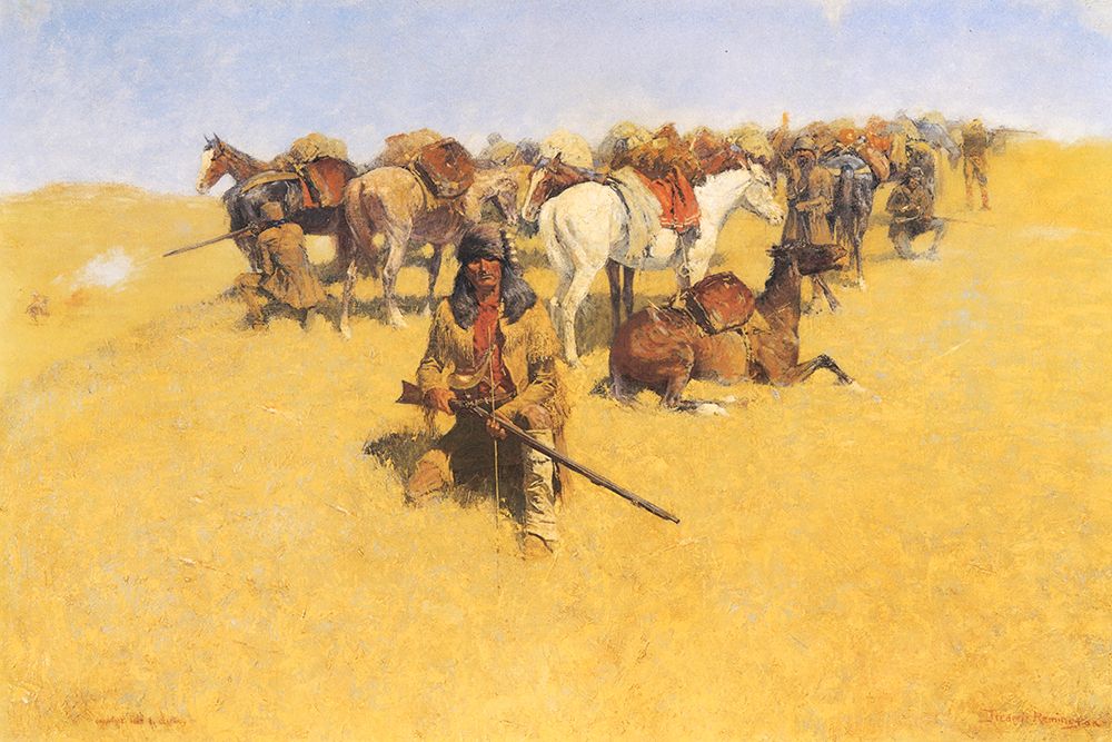 Old Time Plains Fight art print by Frederic Remington for $57.95 CAD