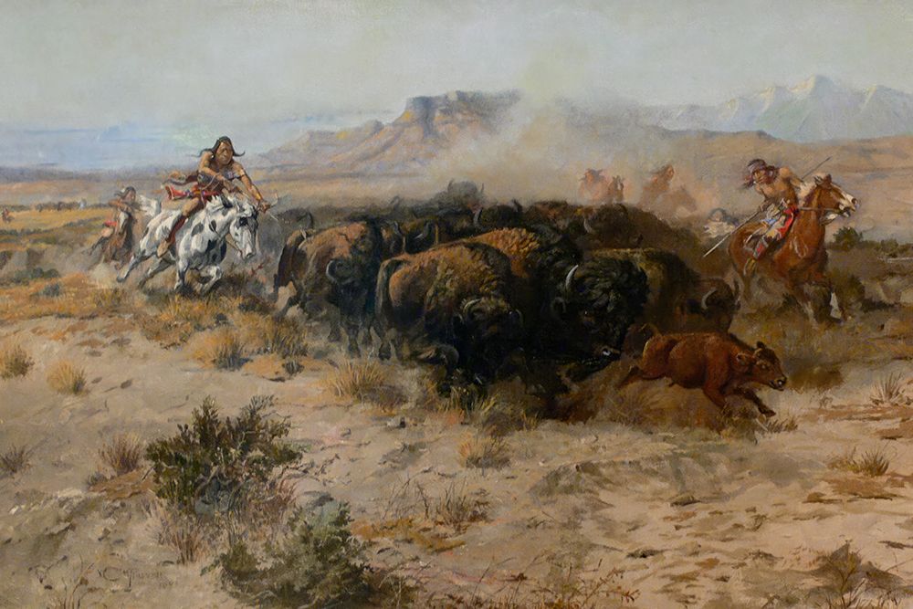 The Buffalo Hunt No 26 art print by Charles Marion Russell for $57.95 CAD