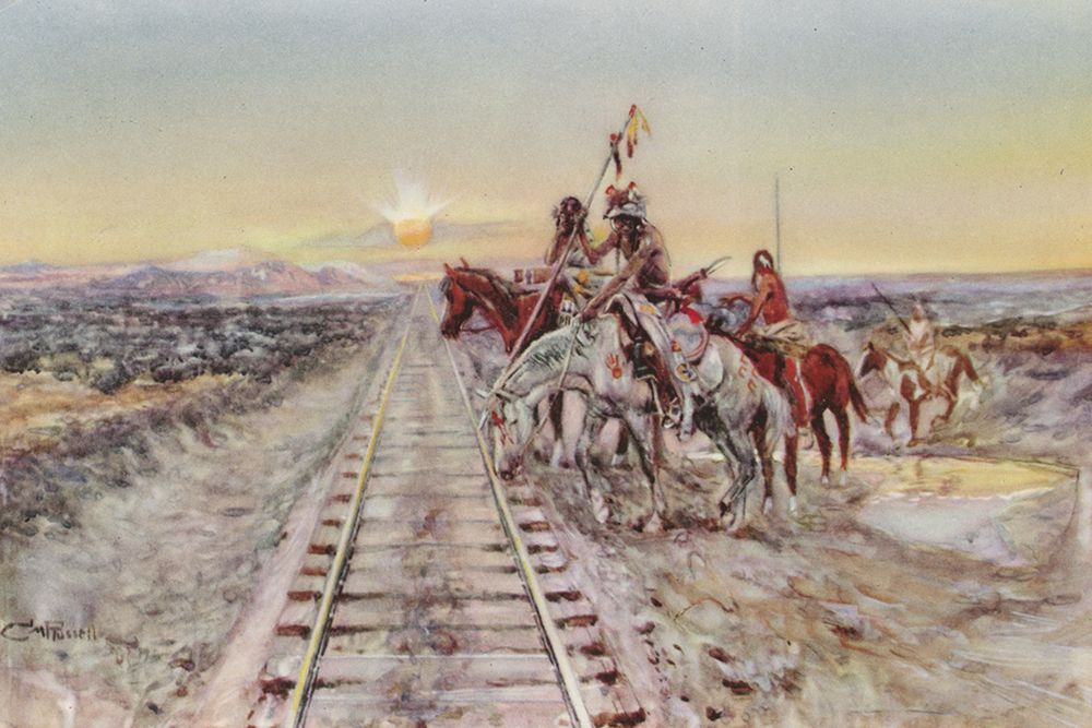 Trail of the Iron Horse art print by Charles Marion Russell for $57.95 CAD