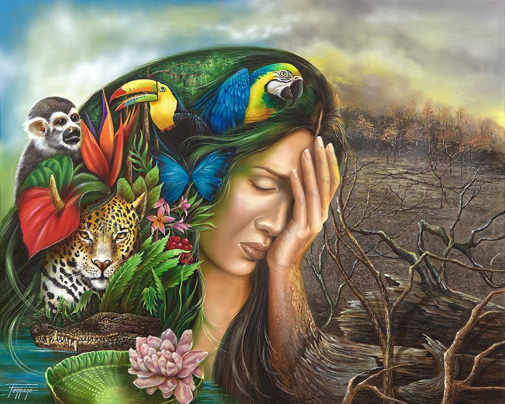 Amazonia Mother Earth in Distress art print by Ferraro for $57.95 CAD