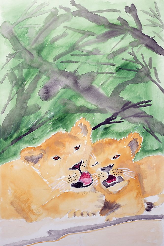 Lion Cubs art print by Wynn Derr for $57.95 CAD