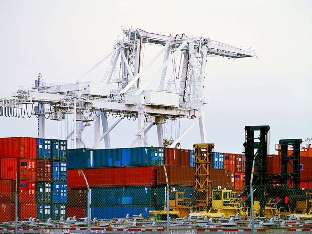 Container facility at Oakland Harbor-California art print by Carol Highsmith for $57.95 CAD