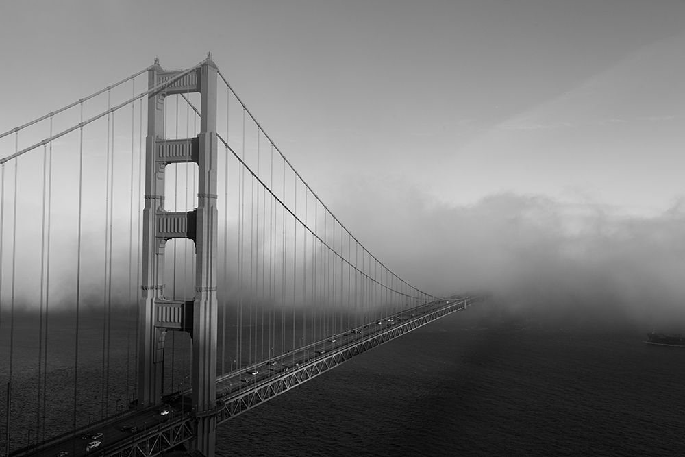 Fog rolls across the Golden Gate Bridge in San Francisco art print by Carol Highsmith for $57.95 CAD