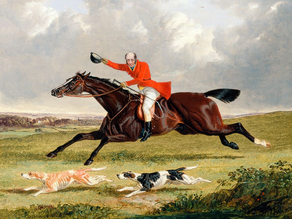 Foxhunting-Encouraging Hounds art print by John Frederick Herring for $57.95 CAD