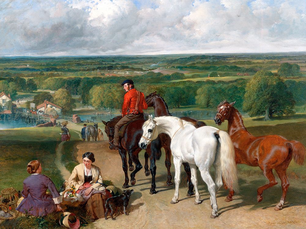 Exercising the Royal Horses art print by John Frederick Herring for $57.95 CAD