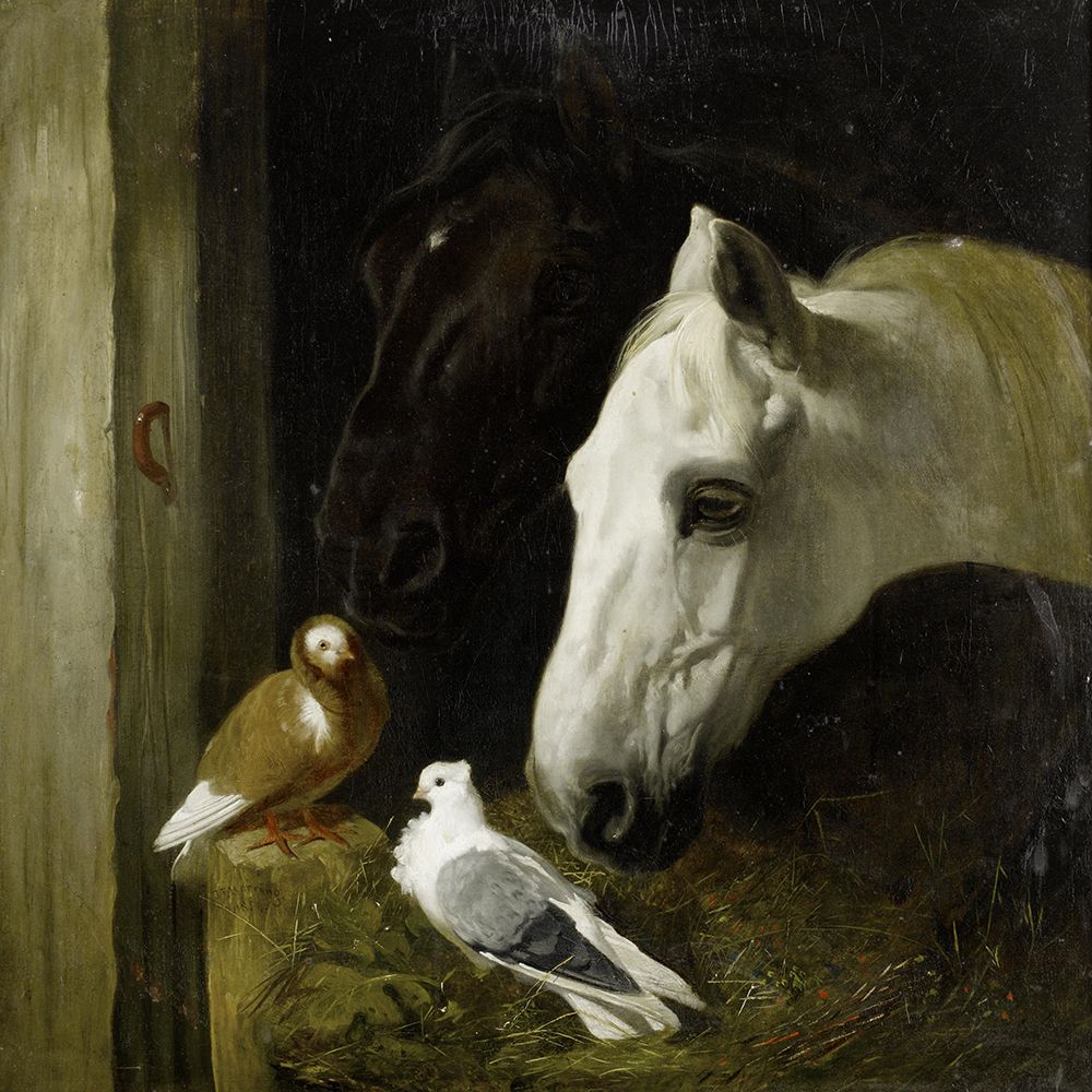 Stable companions art print by John Frederick Herring for $57.95 CAD