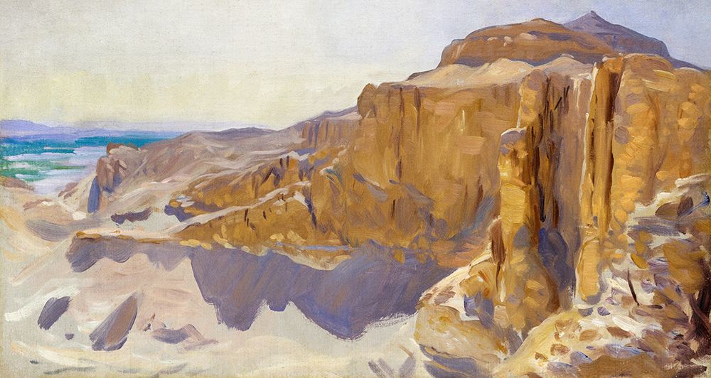 Cliffs at Deir el Bahri-Egypt art print by John Singer Sargent for $57.95 CAD