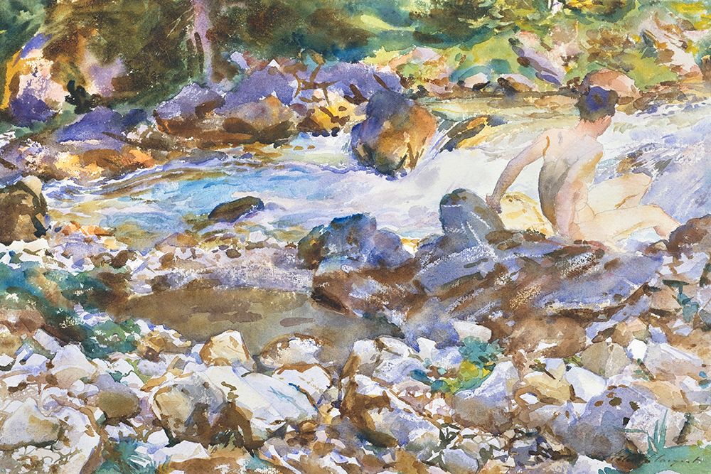 Mountain Stream art print by John Singer Sargent for $57.95 CAD