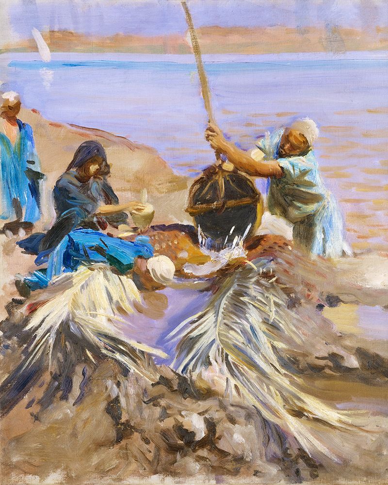 Egyptians Raising Water from the Nile art print by John Singer Sargent for $57.95 CAD