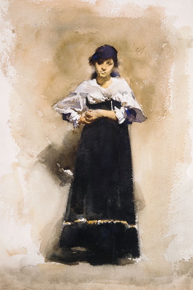 Young Woman with a Black Skirt art print by John Singer Sargent for $57.95 CAD