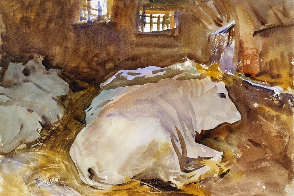 Oxen art print by John Singer Sargent for $57.95 CAD