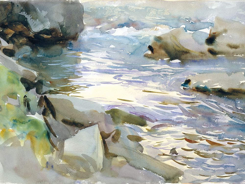Stream and Rocks art print by John Singer Sargent for $57.95 CAD