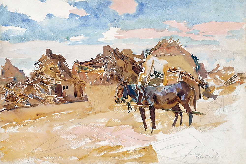 Mules and Ruins September art print by John Singer Sargent for $57.95 CAD