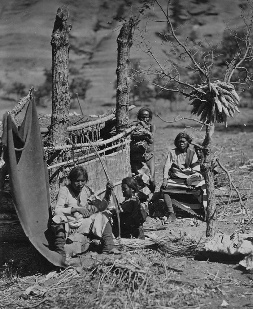 Aboriginal life among the Navajoe Indians. Near old Fort Defiance-New Mexico art print by Timothy H OSullivan for $57.95 CAD