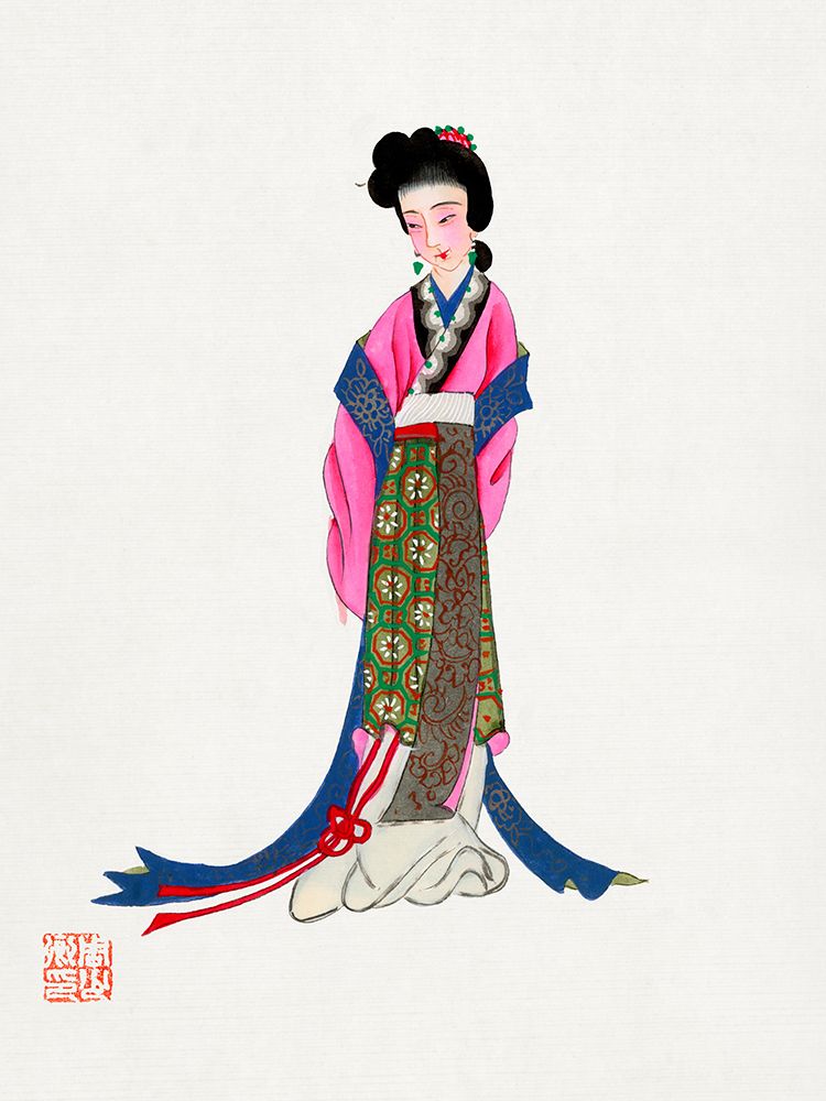 Ancient lady costume art print by Vintage Chinese Clothing for $57.95 CAD