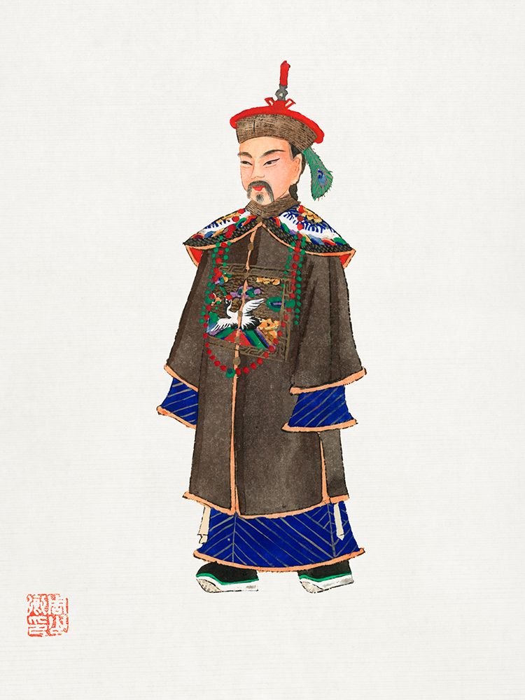 Chinese court robe-mens official clothing art print by Vintage Chinese Clothing for $57.95 CAD