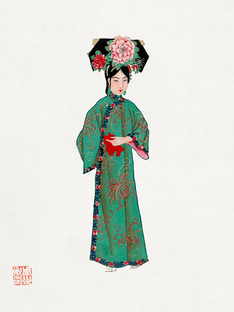 Lady in modern Manchu costume art print by Vintage Chinese Clothing for $57.95 CAD