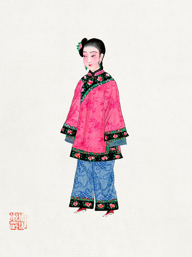 Chinese woman in coat art print by Vintage Chinese Clothing for $57.95 CAD