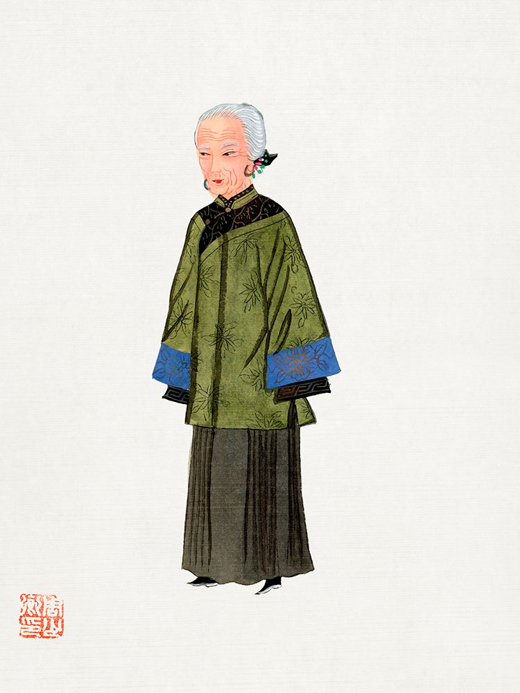 Chinese lady in green gown costume art print by Vintage Chinese Clothing for $57.95 CAD