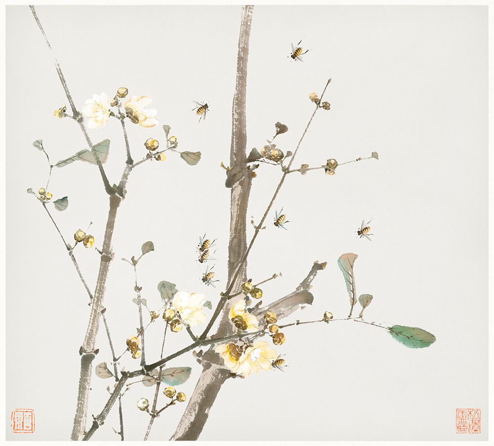 Insects and Flowers V art print by Ju Lian for $57.95 CAD