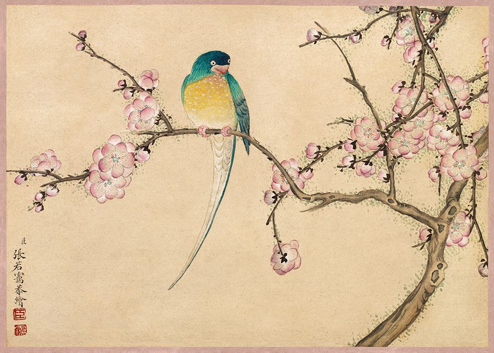 Bird with Plum Blossoms art print by Zhang Ruoai for $57.95 CAD