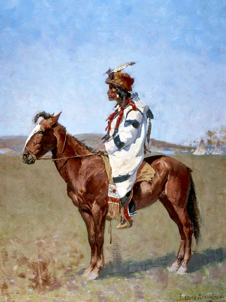 A Blackfoot Indian art print by Frederic Remington for $57.95 CAD