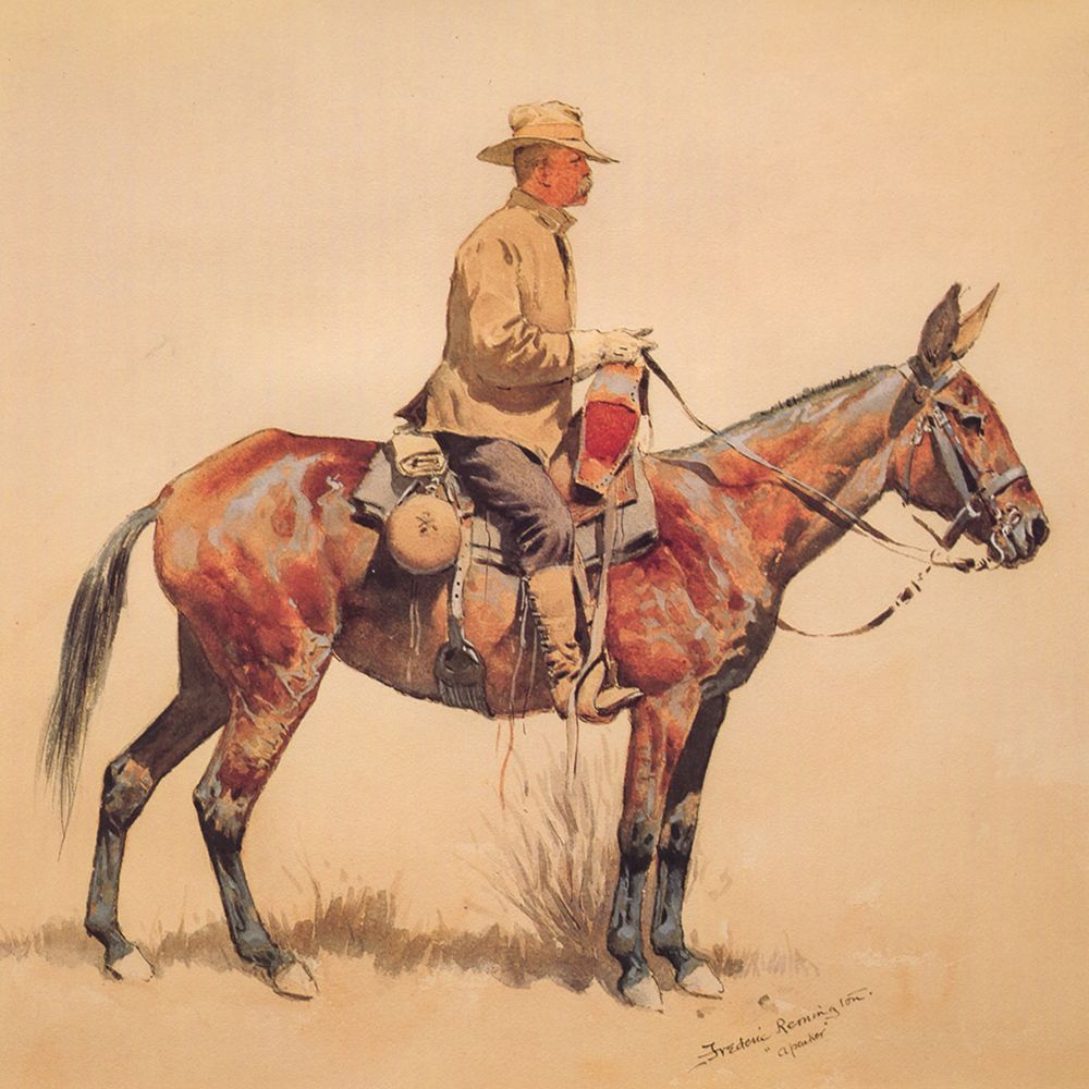 A Packer art print by Frederic Remington for $57.95 CAD