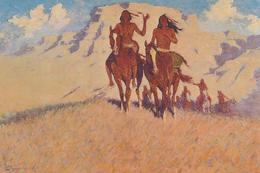 A Sign of Friendship art print by Frederic Remington for $57.95 CAD