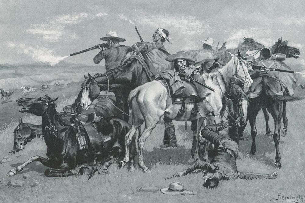 An Episode in the Opening Up of a Cattle Country-Sketch art print by Frederic Remington for $57.95 CAD