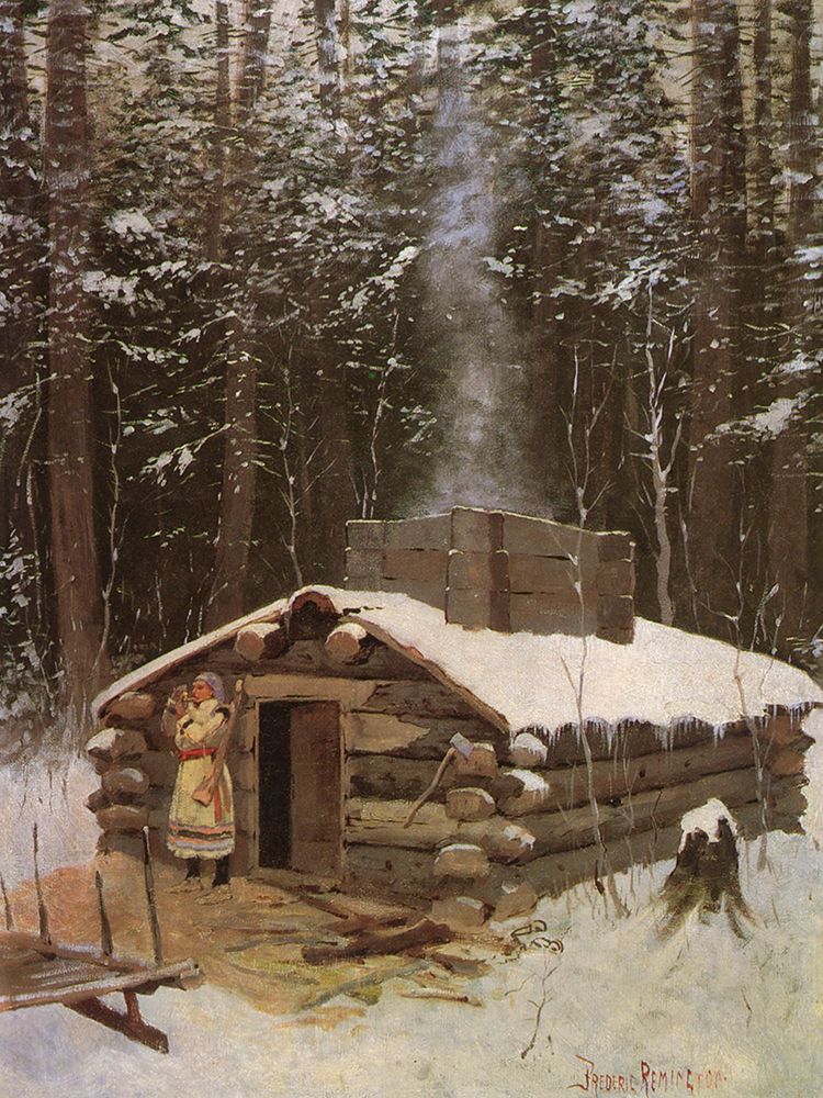 Cabin in the Woods art print by Frederic Remington for $57.95 CAD