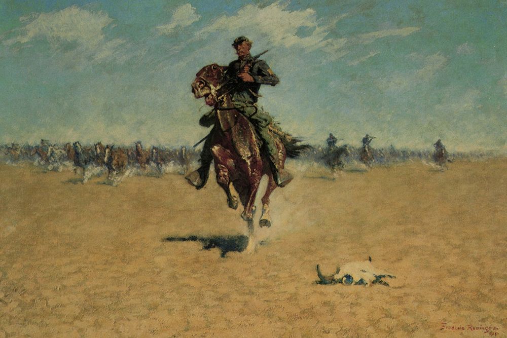 Cutting out Pony Herds art print by Frederic Remington for $57.95 CAD