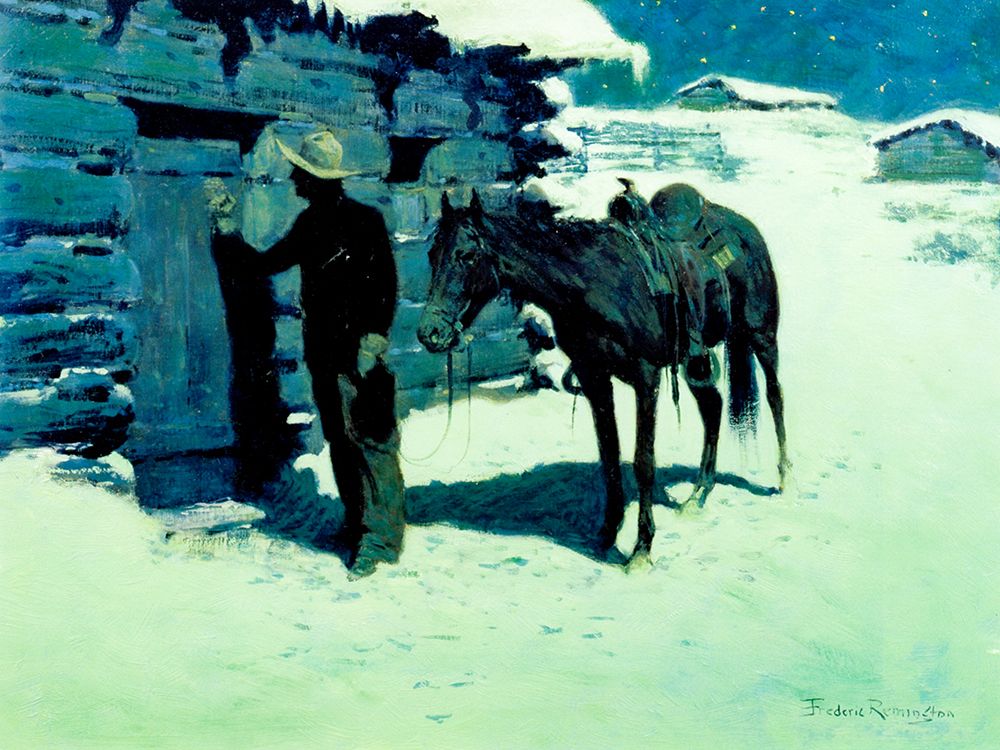 The Belated Traveler art print by Frederic Remington for $57.95 CAD