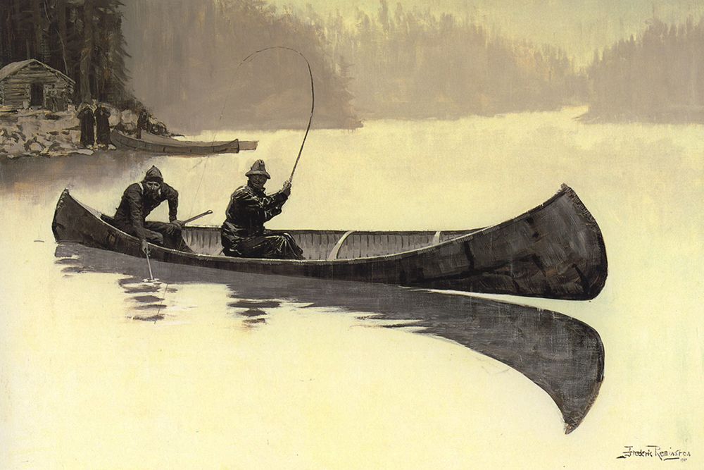 Trout Fishing in Canada art print by Frederic Remington for $57.95 CAD