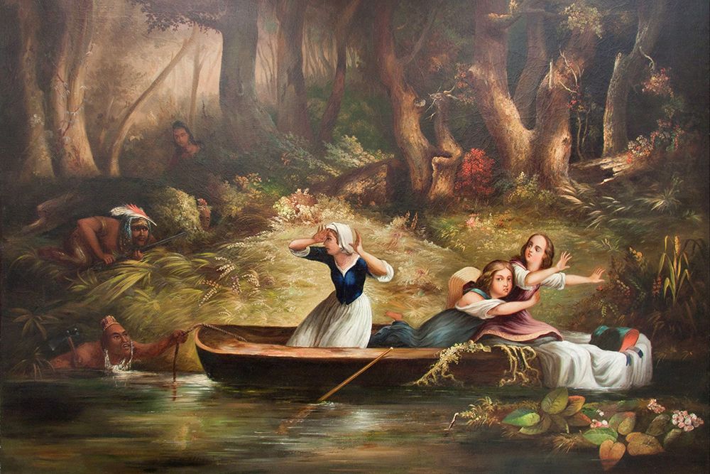 Capture of the Calloway Girls and Jemima Boone art print by Karl Bodmer for $57.95 CAD