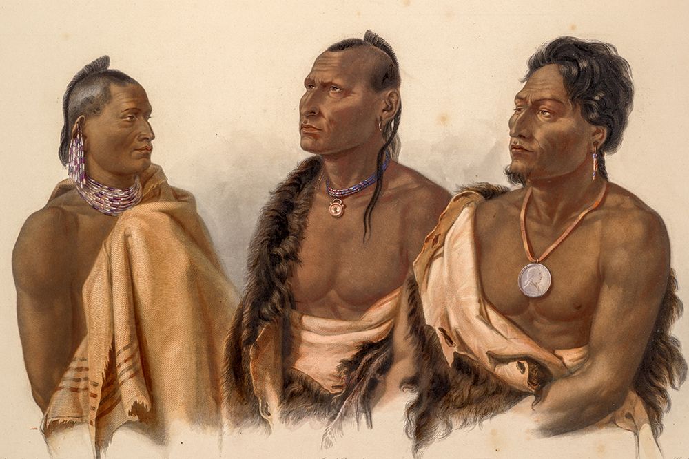 Missouria Indian-Otoe Indian and Puncas Chief art print by Karl Bodmer for $57.95 CAD